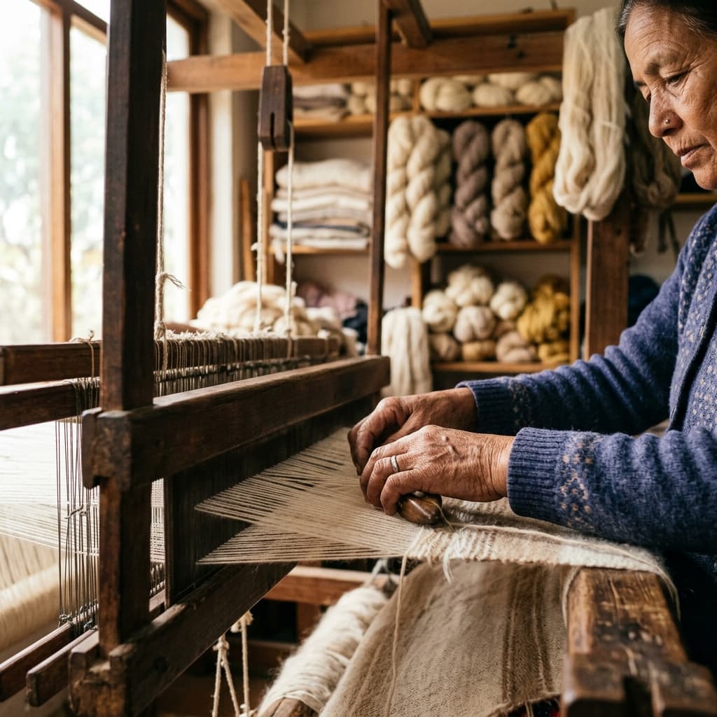 Nepalese cashmere craftsmanship