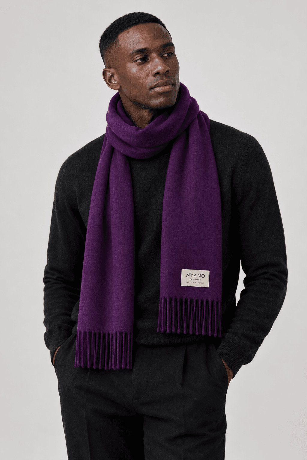 Pure Cashmere Scarf – Royal Purple